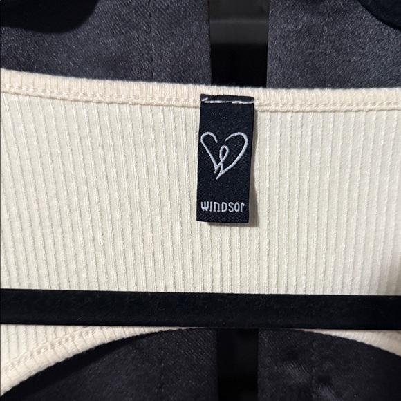 Cream Ribbed Long Sleeve Open Back Top - Picture 3 of 4